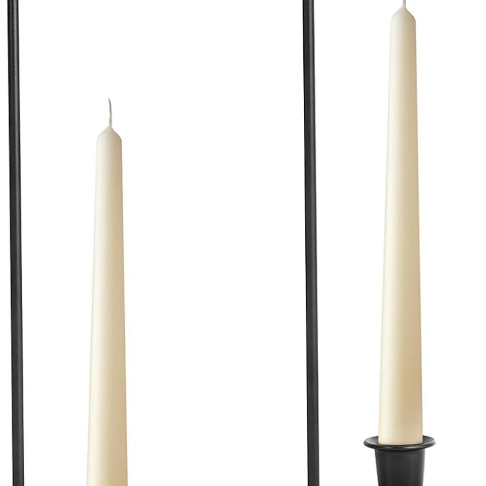 Elegant Cream Taper Candles - Set of 2